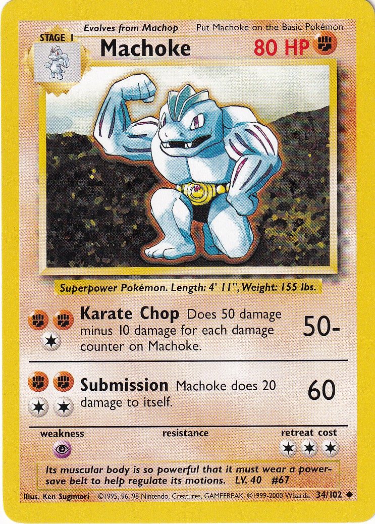 Machoke - 34/102 - 4th Print