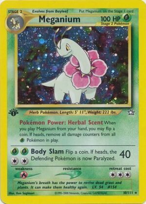 Meganium - 10/111 - 1st Edition (Holo)