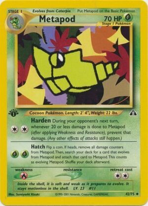 Metapod - 42/75 - 1st Edition