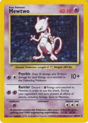 Mewtwo - 10/102 - 4th Print (Holo)