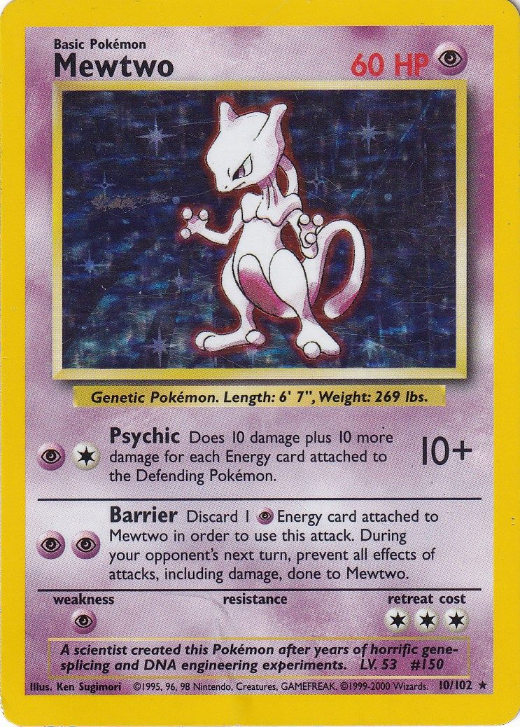 Mewtwo - 10/102 - 4th Print (Holo)