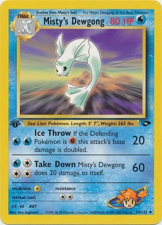 Misty's Dewgong - 54/132 - 1st Edition