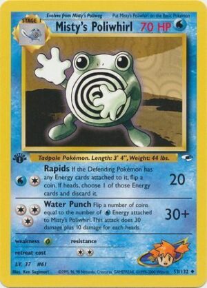 Misty's Poliwhirl - 53/132 - 1st Edition