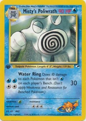 Misty's Poliwrath - 31/132 - 1st Edition