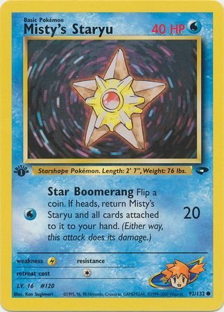 Misty's Staryu - 92/132 - 1st Edition