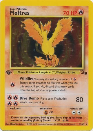 Moltres - 12/62 - 1st Edition (Holo)