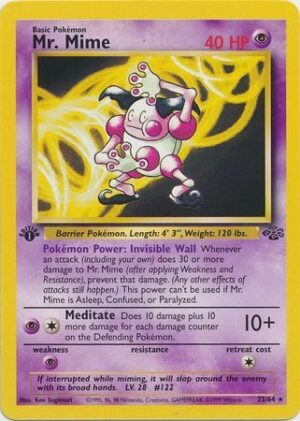 Mr. Mime - 22/64 - 1st Edition