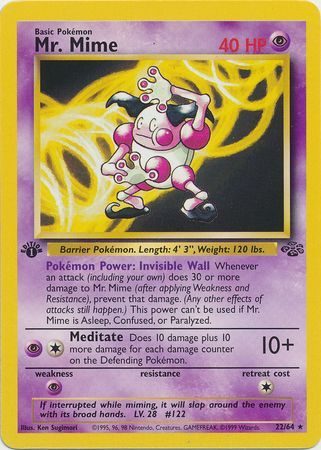 Mr. Mime - 22/64 - 1st Edition