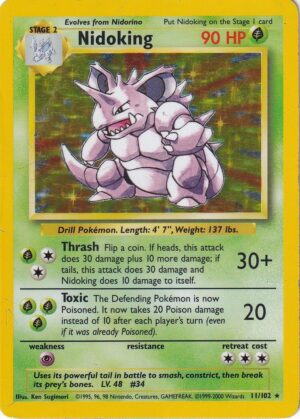 Nidoking - 11/102 - 4th Print (Holo)