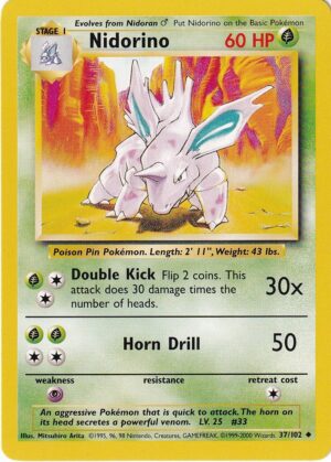 Nidorino - 37/102 - 4th Print