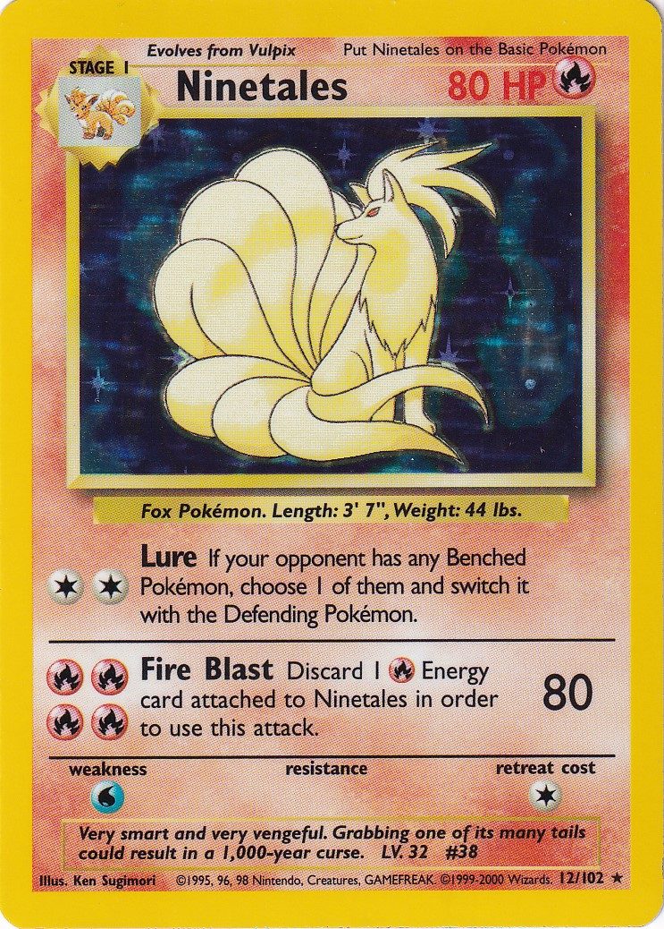 Ninetales - 12/102 - 4th Print (Holo)