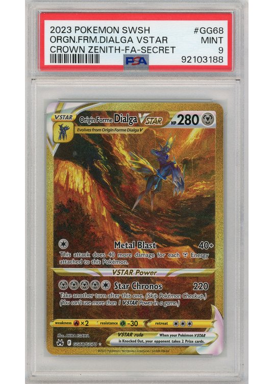 Origin Form Dialga VSTAR GG68/GG70 PSA 9