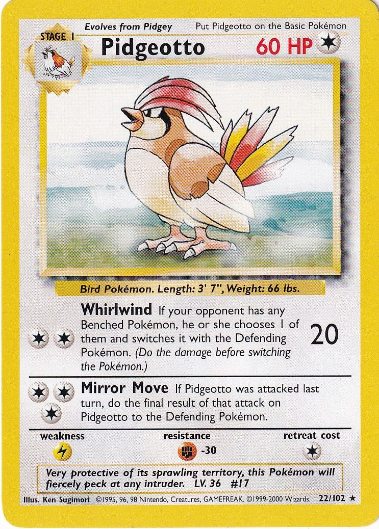 Pidgeotto - 22/102 - 4th Print
