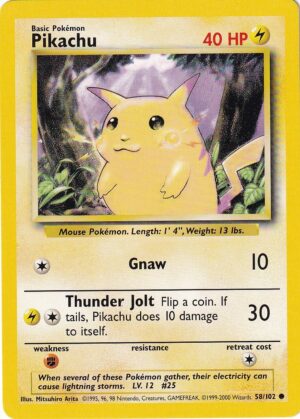 Pikachu - 58/102 - 4th Print