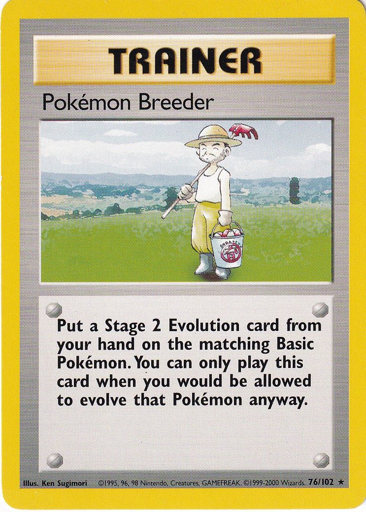 Pokémon Breeder – 76/102 – 4th Print