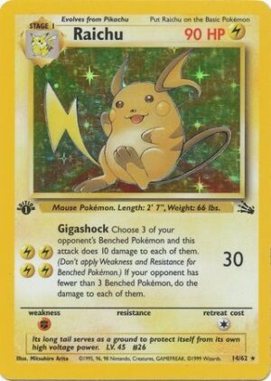 Raichu - 14/62 - 1st Edition (Holo)