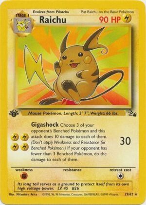 Raichu - 29/62 - 1st Edition