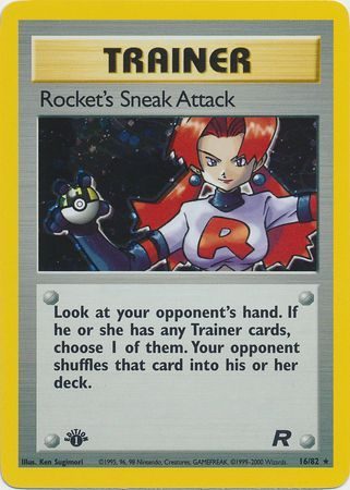 Rocket's Sneak Attack - 16/82 (Holo) - Pokemon enkeltkort fra Team