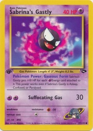 Sabrina's Gastly - 97/132 - 1st Edition