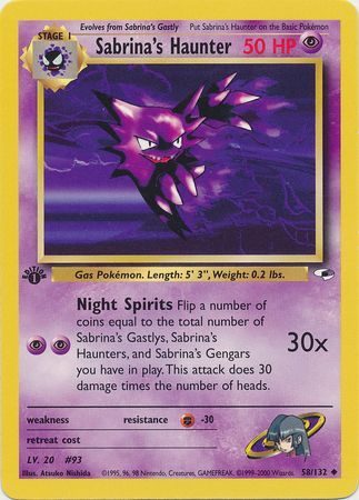 Sabrina's Haunter - 58/132 - 1st Edition