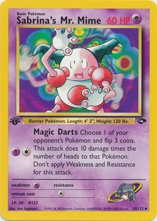 Sabrina's Mr. Mime - 59/132 - 1st Edition