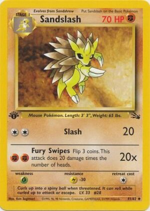 Sandslash - 41/62 - 1st Edition