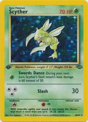 Scyther - 10/64 - 1st Edition (Holo)