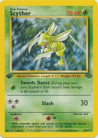 Scyther - 26/64 - 1st Edition
