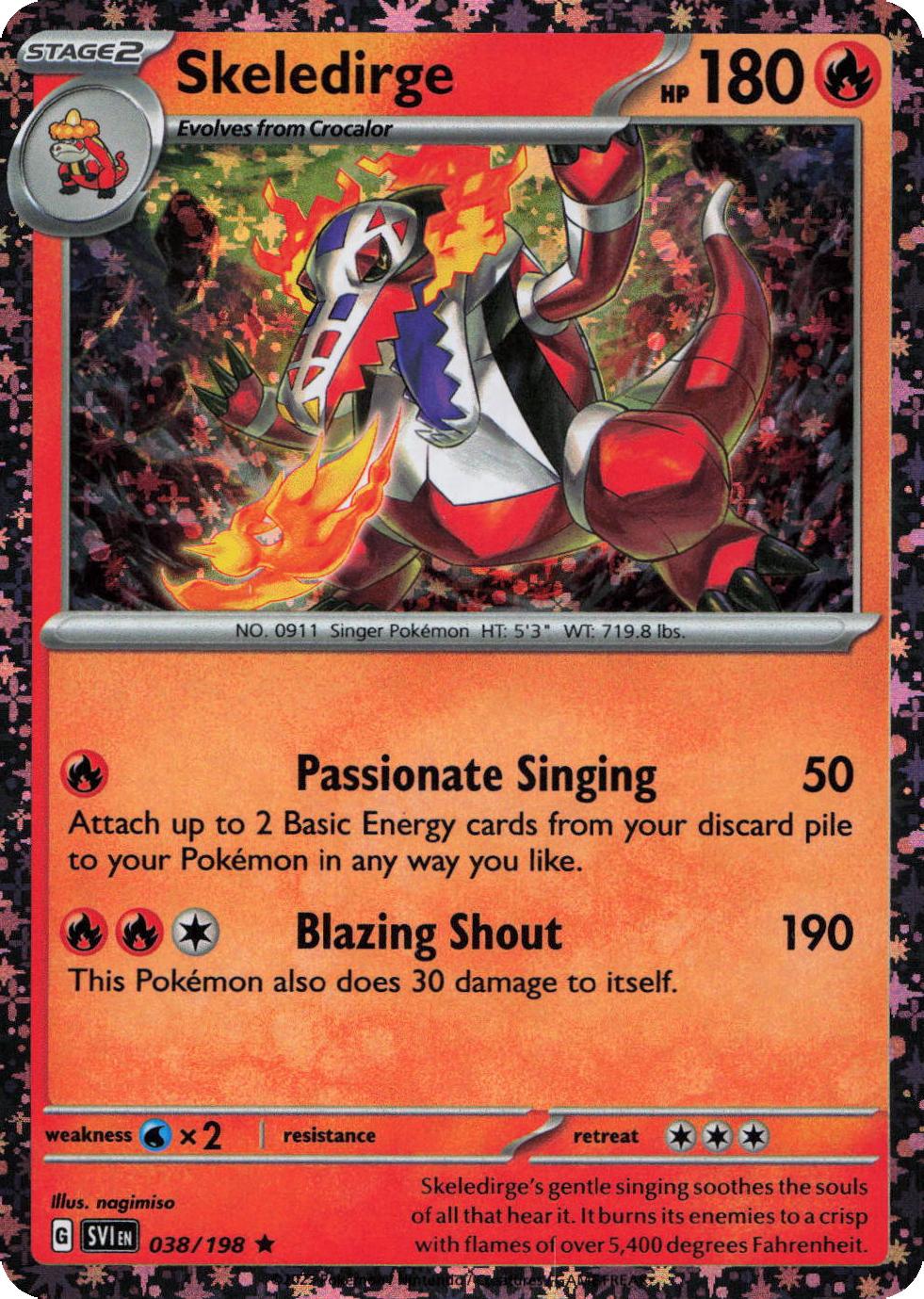 Skeledirge – 038/198 – Starlight Holo