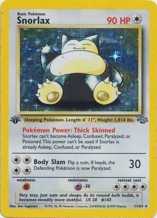 Snorlax - 11/64 - 1st Edition (Holo)