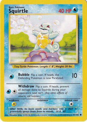 Squirtle - 63/102 - 4th Print