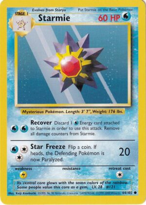 Starmie - 64/102 - 4th Print