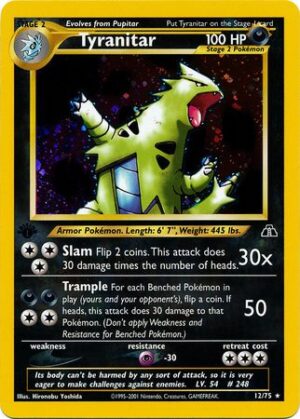 Tyranitar - 12/75 - 1st Edition (Holo)