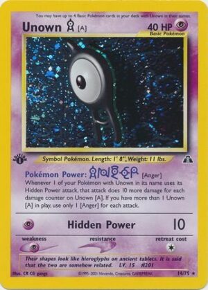 Unown [A] - 14/75 - 1st Edition (Holo)