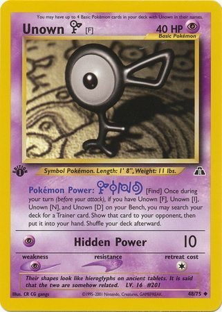Unown [F] - 48/75 - 1st Edition