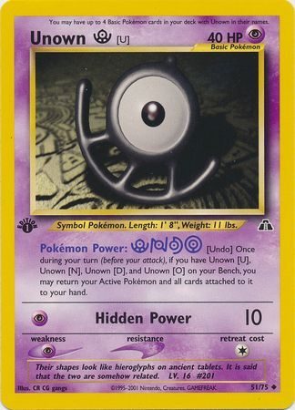 Unown [U] - 51/75 - 1st Edition