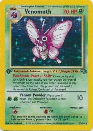 Venomoth - 13/64 - 1st Edition (Holo)