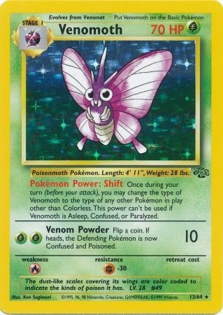 Venomoth - 13/64 (Holo)