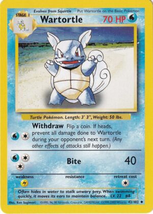 Wartortle - 42/102 - 4th Print