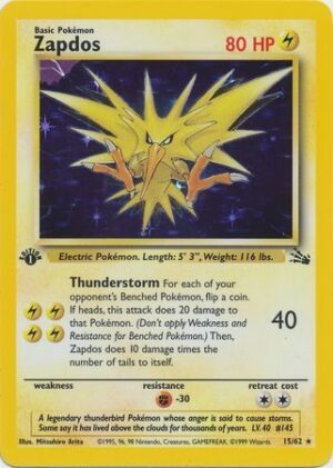 Zapdos - 15/62 - 1st Edition (Holo)