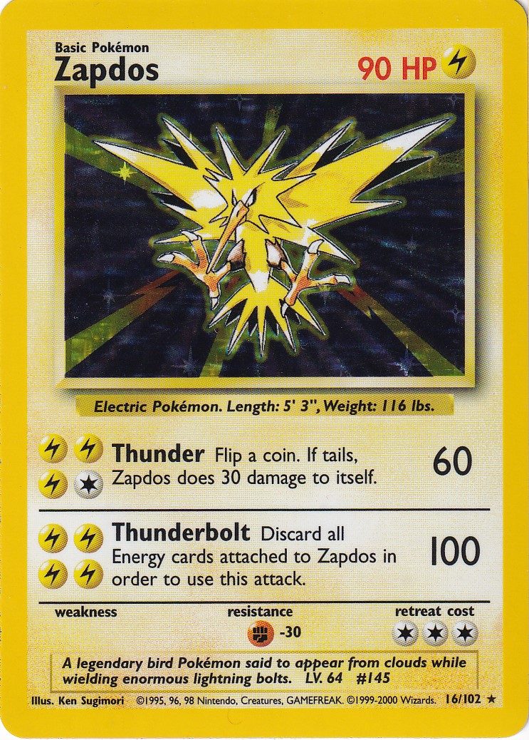 Zapdos - 16/102 - 4th Print (Holo)