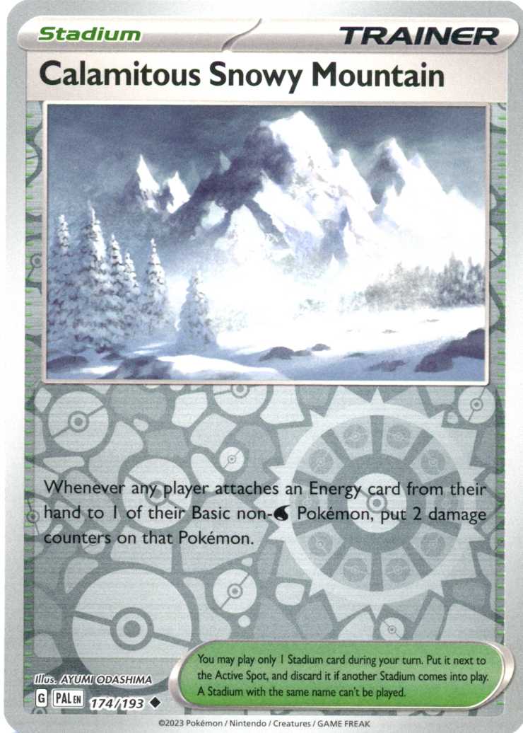 Calamitous Snowy Mountain – 174/193 – Reverse