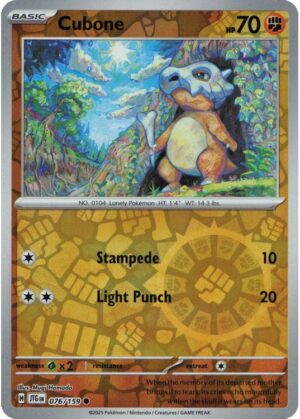 Cubone - 076/159 - Reverse