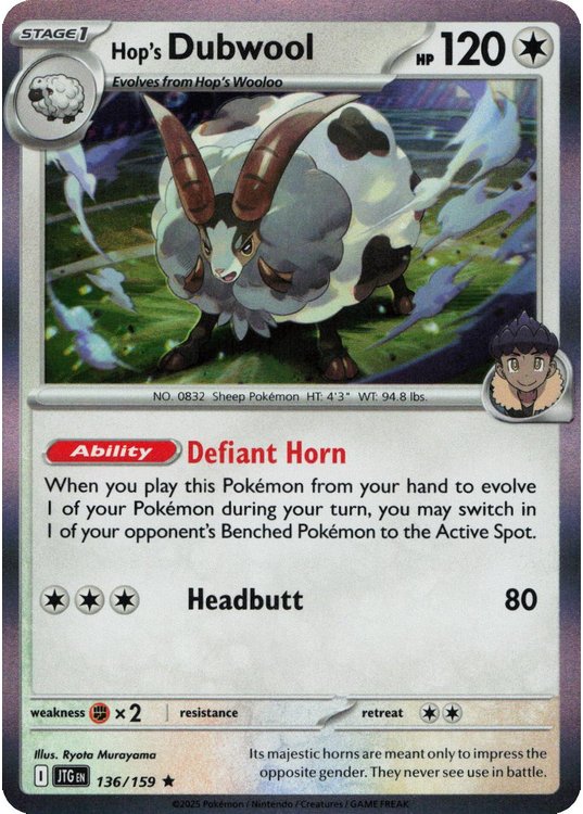 Hop's Dubwool - 136/159 (Holo)