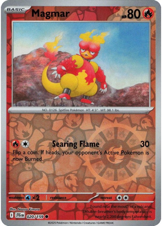 Magmar 020/159 Reverse - Pokemon enkeltkort fra SV09 Journey Together