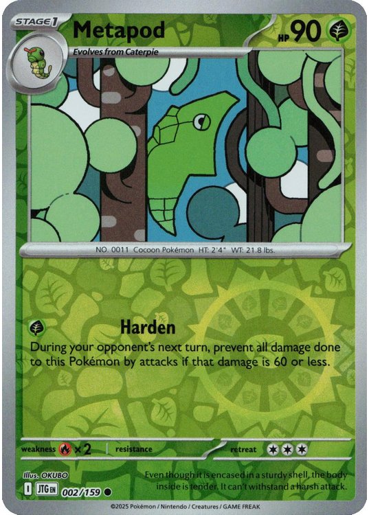 Metapod - 002/159 - Reverse