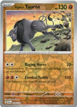 Paldean Tauros - 108/193 - Reverse
