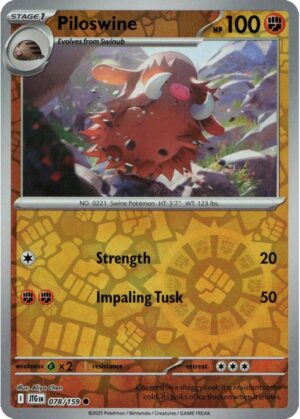 Piloswine - 078/159 - Reverse