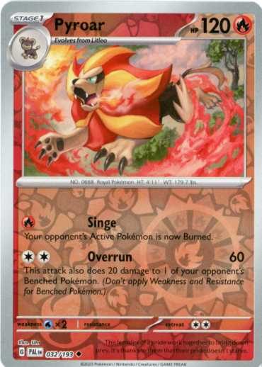 Pyroar – 032/193 – Reverse
