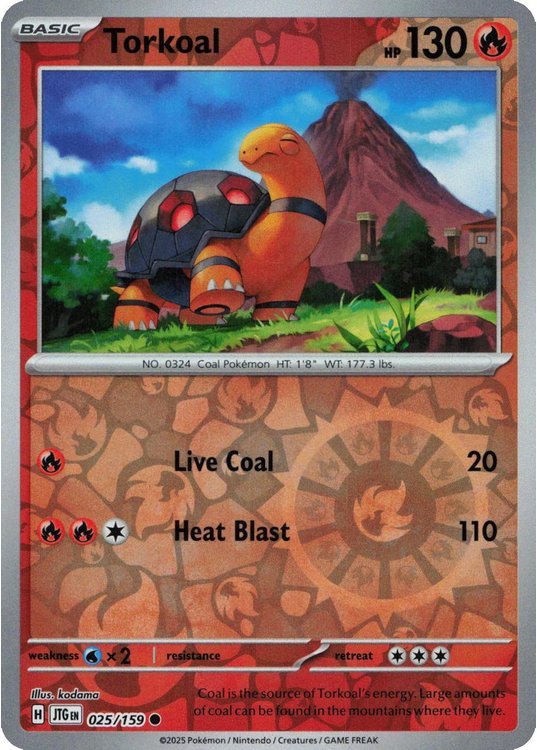 Torkoal 025/159 - Pokemon enkeltkort fra SV09 Journey Together